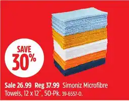 Canadian Tire Simoniz Microfibre Towels, 12 x 12˝, 50-Pk offer
