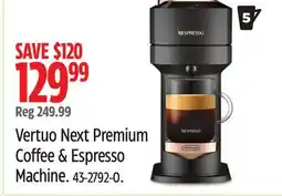 Canadian Tire Nespresso Vertuo Next Premium Coffee & Espresso Machine offer