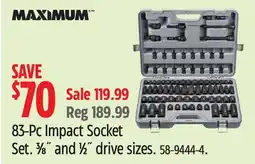 Canadian Tire 83-Pc Impact Socket Set offer