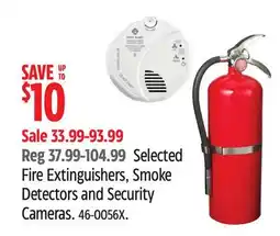 Canadian Tire Selected Fire Extinguishers, Smoke Detectors and Security Cameras offer