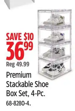 Canadian Tire Premium Stackable Shoe Box Set, 4-Pc offer