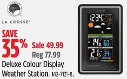 Canadian Tire La Crosse Deluxe Colour Display Weather Station offer