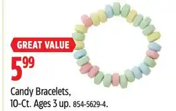 Canadian Tire Candy Bracelets, 10-Ct. Ages 3 up offer