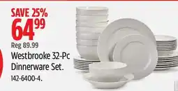 Canadian Tire Canvas Westbrooke 32-Pc Dinnerware Set offer