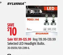 Canadian Tire Selected LED Headlight Bulbs offer