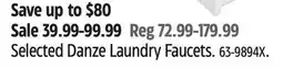 Canadian Tire Danze Selected Danze Laundry Faucets offer