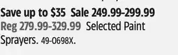 Canadian Tire Selected Paint Sprayers offer