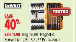 Canadian Tire Magnetic Screwdriving Bit Set, 37-Pc offer