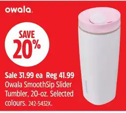 Canadian Tire Owala SmoothSip Slider Tumbler, 20-oz. Selected colours offer