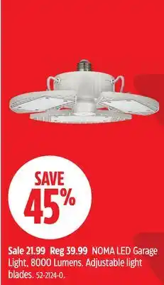 Canadian Tire NOMA LED Garage Light offer