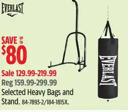 Canadian Tire Selected Heavy Bags and Stand offer