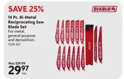 Home Hardware 14 Pc. Bi-Metal Reciprocating Saw Blade Set offer