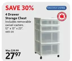 Home Hardware 4 Drawer Storage Chest offer