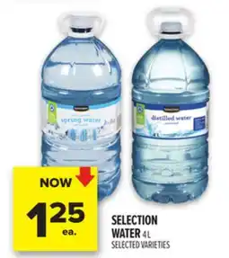 Metro SELECTION WATER offer