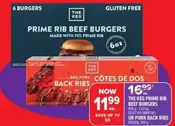 Metro THE KEG PRIME RIB BEEF BURGERS offer