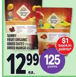Metro SUNNY FRUIT ORGANIC DRIED DATES offer