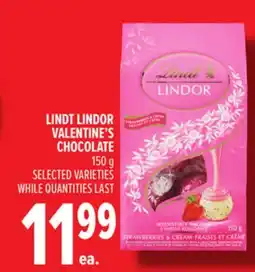 Metro LINDT LINDOR VALENTINE'S CHOCOLATE offer