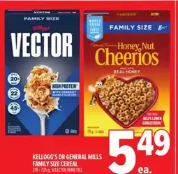 Metro KELLOGG'S OR GENERAL MILLS FAMILY SIZE CEREAL offer