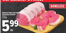 Metro BONELESS PORK LOIN CHOPS VALUE PACK OR ROAST offer