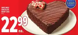 Metro LINDT SWISS MILK CHOCOLATE HEART CAKE offer