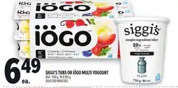 Metro SIGGI'S TUBS OR IÖGO MULTI YOGOURT offer