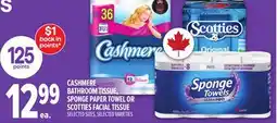 Metro CASHMERE BATHROOM TISSUE, SPONGE PAPER TOWEL OR SCOTTIES FACIAL TISSUE offer