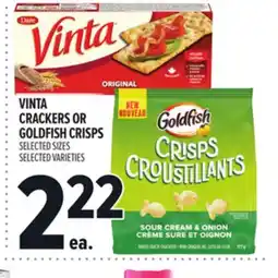 Metro VINTA CRACKERS OR GOLDFISH CRISPS offer