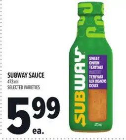 Metro SUBWAY SAUCE offer