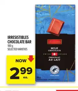Metro IRRESISTIBLES CHOCOLATE BAR offer