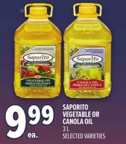 Metro SAPORITO VEGETABLE OR CANOLA OIL offer