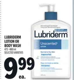 Metro LUBRIDERM LOTION OR BODY WASH offer