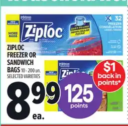 Metro ZIPLOC FREEZER OR SANDWICH BAGS offer