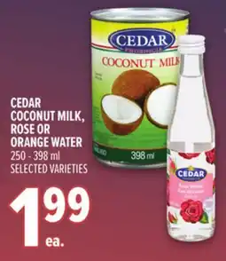 Metro CEDAR COCONUT MILK, ROSE OR ORANGE WATER offer