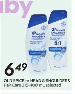 Sobeys OLD SPICE or HEAD & SHOULDERS Hair Care offer
