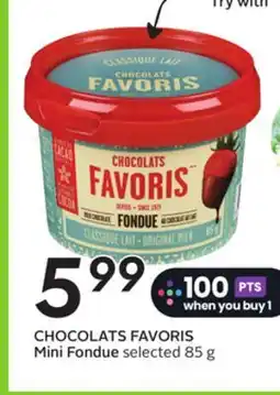 Sobeys CHOCOLATS FAVORIS Mini Fondue offer