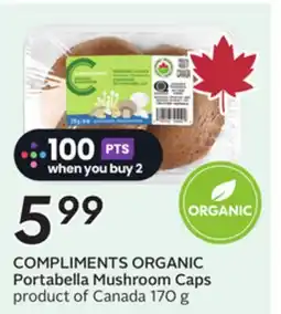 Sobeys COMPLIMENTS ORGANIC Portabella Mushroom Caps offer