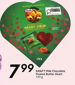 Sobeys KRAFT Milk Chocolate Peanut Butter Heart offer