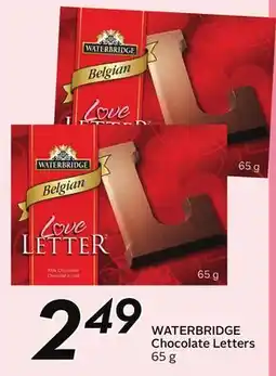 Sobeys WATERBRIDGE Chocolate Letters offer