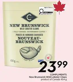 Sobeys COMPLIMENTS New Brunswick Wild Lobster Claws offer