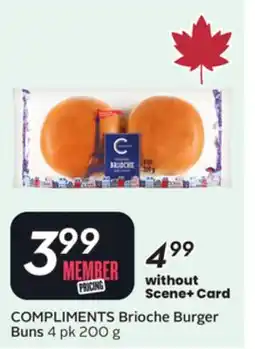 Sobeys COMPLIMENTS Brioche Burger Buns offer