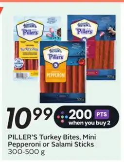 Sobeys PILLER'S Turkey Bites, Mini Pepperoni or Salami Sticks offer