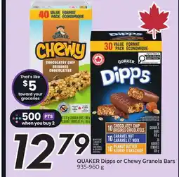 Sobeys QUAKER Dipps or Chewy Granola Bars offer