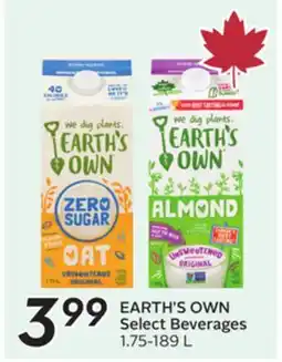 Sobeys EARTH'S OWN Select Beverages offer
