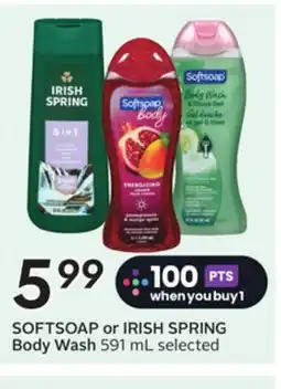 Sobeys SOFTSOAP or IRISH SPRING Body Wash offer