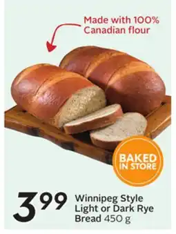 Sobeys Winnipeg Style Light or Dark Rye Bread offer