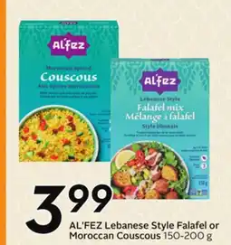 Sobeys AL' FEZ Lebanese Style Falafel or Moroccan Couscous offer