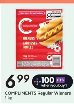 Sobeys COMPLIMENTS Regular Wieners offer