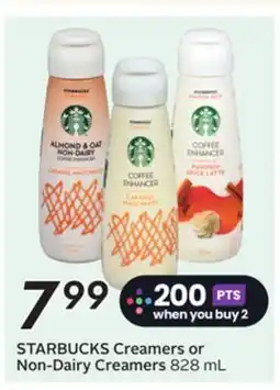 Sobeys STARBUCKS Creamers or Non-Dairy Creamers offer