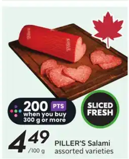 Sobeys PILLER'S Salami offer