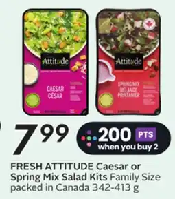 Sobeys FRESH ATTITUDE Caesar or Spring Mix Salad Kits offer